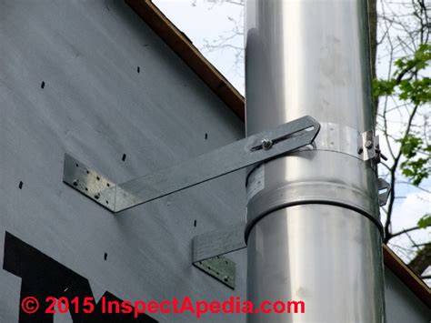 metal chimney support bracket|wood stove chimney support bracket.